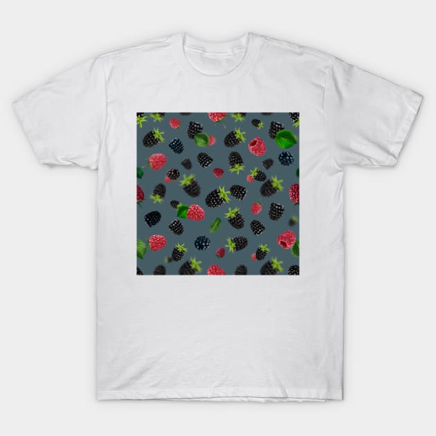 Raspberry Pattern 2 T-Shirt by B&K